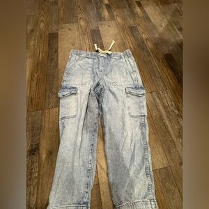 GAP Washed Blue Cargo Pants